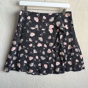 Ann Taylor Loft Skirt Womens‎ Size 8 Grey Floral